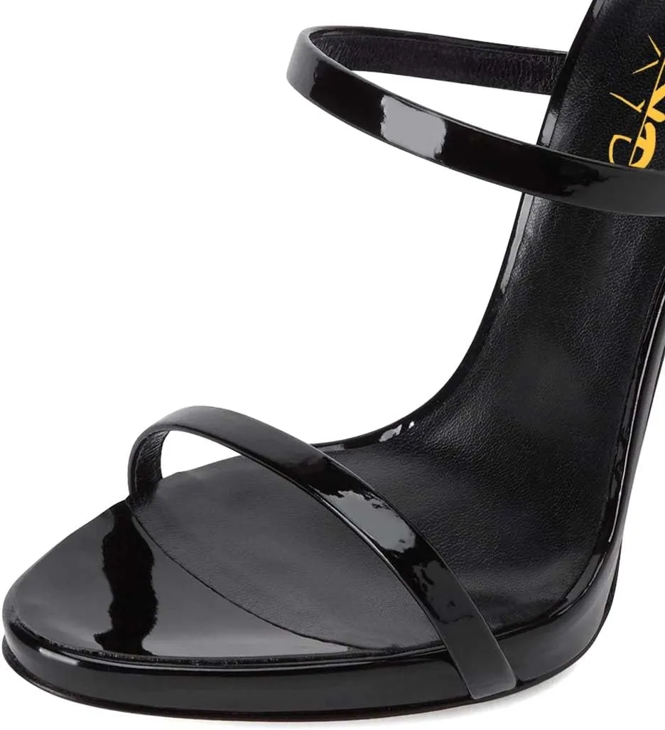 XYD Women Double Straps Slides Sandals Open Toe Golden Block Heel Platform Backless Mules Pumps for Lady Party Evening