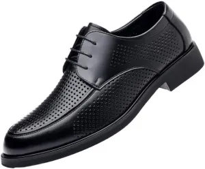 YZABEL Men's Classic Pointed Toe Lace Up Oxford Shoes, Breathable Stylish Casual Shoes, Soft-Soled Non-Slip for Daily Commuting Activity