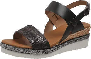 ZSpzx Women's Espadrilles Platform Wedge Sandals 2025 Orthopedic Peep Toe Slingback Strappy Sandal with Adjustable Ankle Strap Arch Support Shoes Ladies Cushion Footbed Low Heel Shoe for Daily Wear